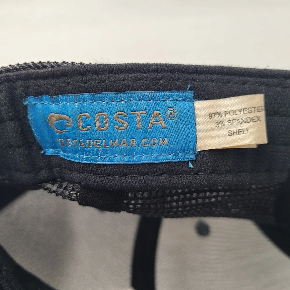 Costa Hat Snapback Trucker Mesh Gray Black Fishing‎ Outdoors Logo Del Mar Men